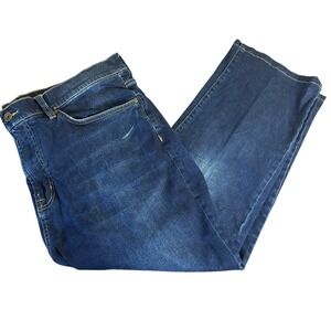 Jos A Bank Reserve Mens Jeans 40x29 Traditional Fit Dark Wash Denim